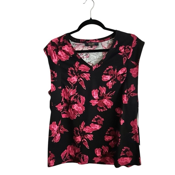 Rachel Roy V Neck  Flower Top Blouse NWT - Picture 2 of 8